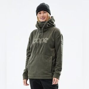 Dope Snow Cozy Fleece Hoodie MMIX Pullover Green Hooded Sweatshirt Sz XS